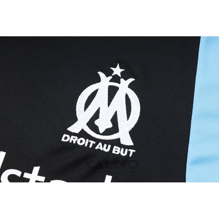 Tuta da Track Olympique Marsiglia Manica Corta 2023-2024 Nero